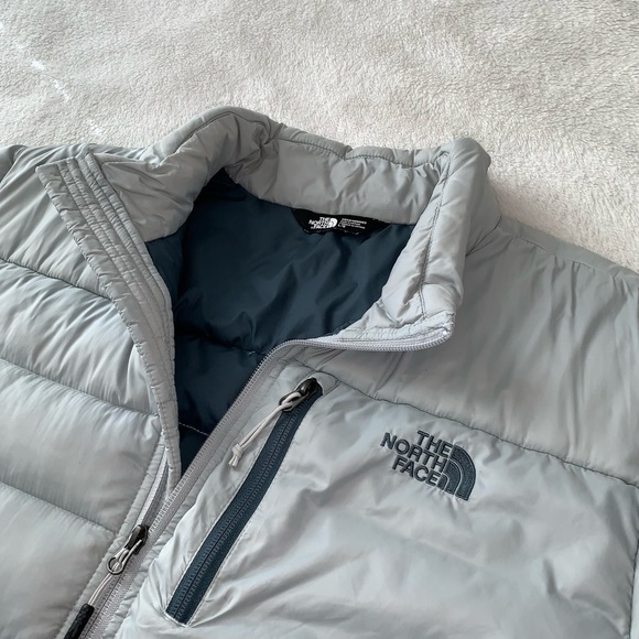 The North Face Gray/Blue Down Puffer Jacket Size L - Picture 8 of 8